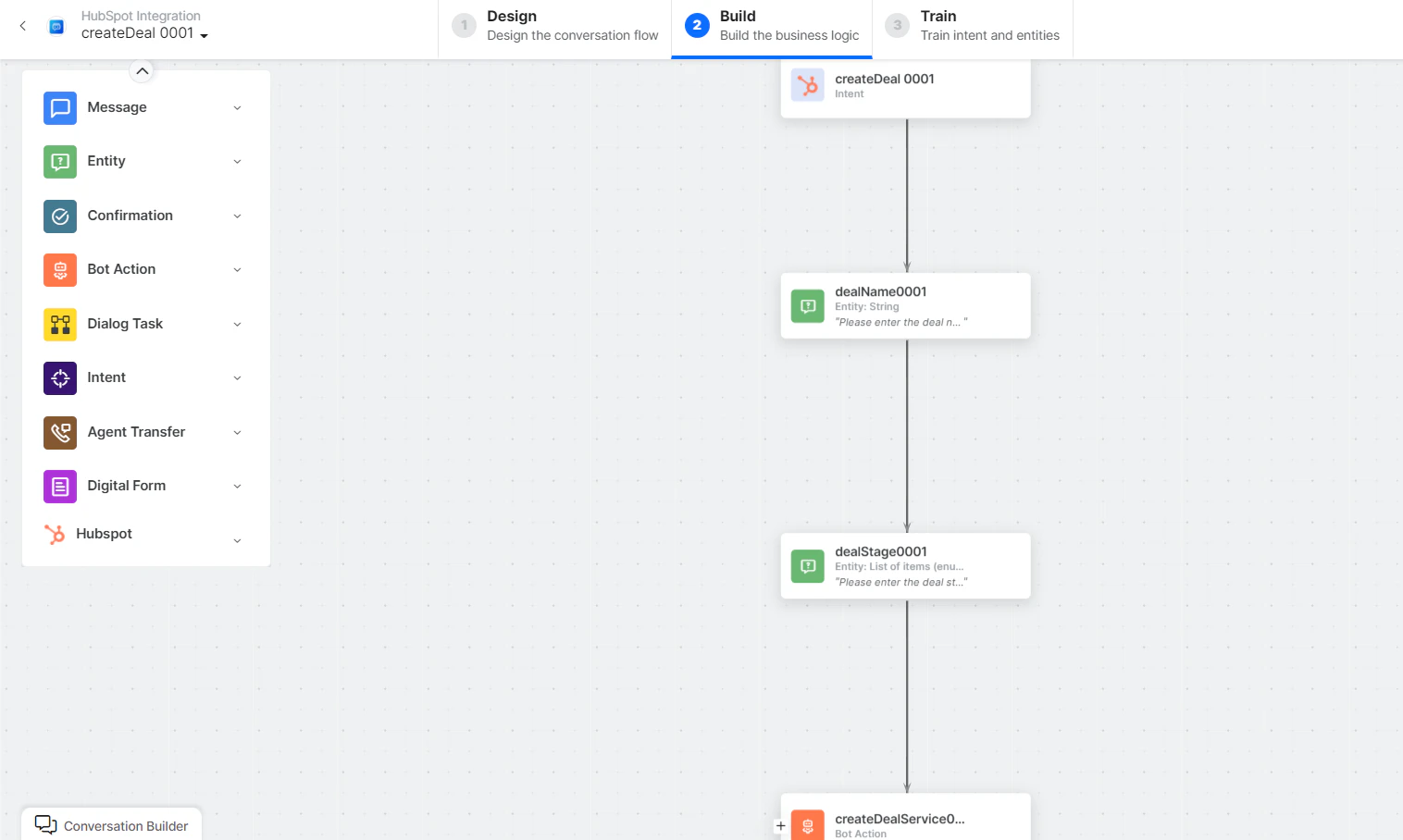 Create a Deal dialog task added