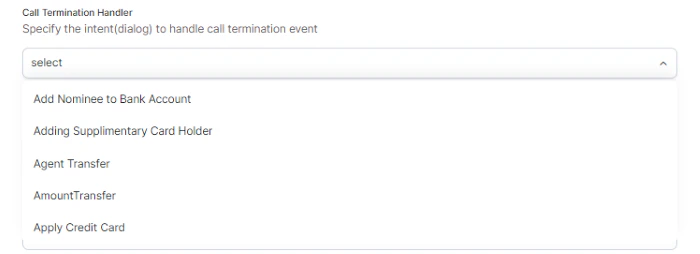 Call Termination Handler