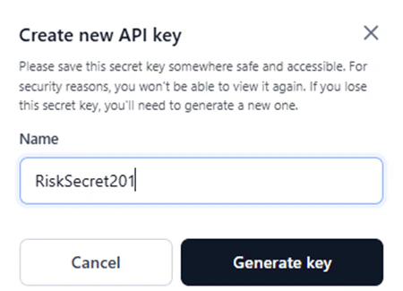 generate new api key