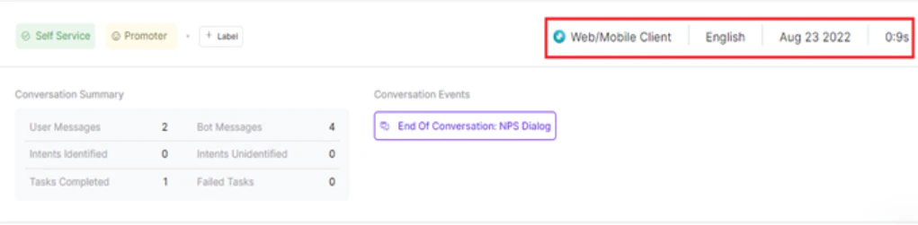 Other Conversation Parameters