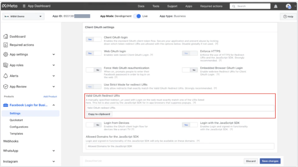 Validauth-redirecturl
