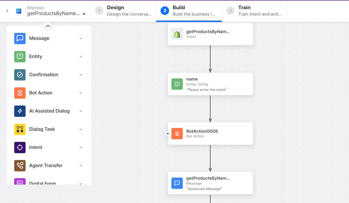 Canvas for dialog task