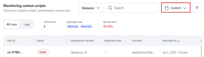 Time selection dropdown