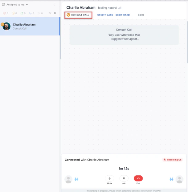 Consult Call Connected