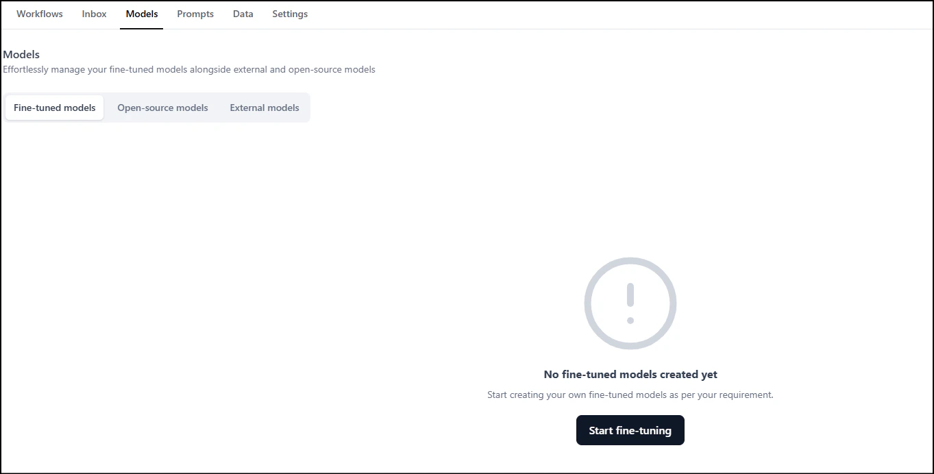 Start Fine-Tune Model