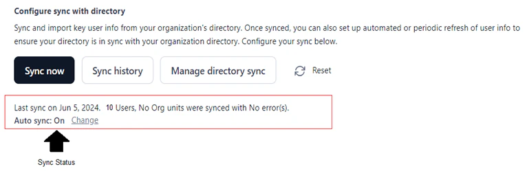 configure sync with directory