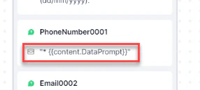 Entity node containing content variable