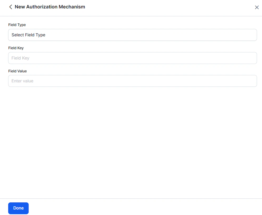Authorization fields