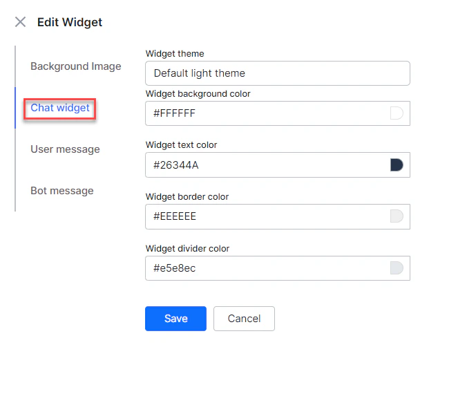 Preview Customization - Chat Widget
