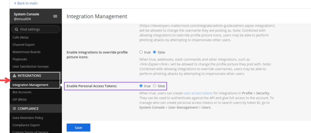 enable personal access tokens