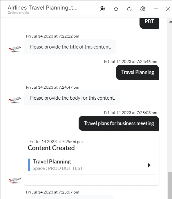 Enter title and body