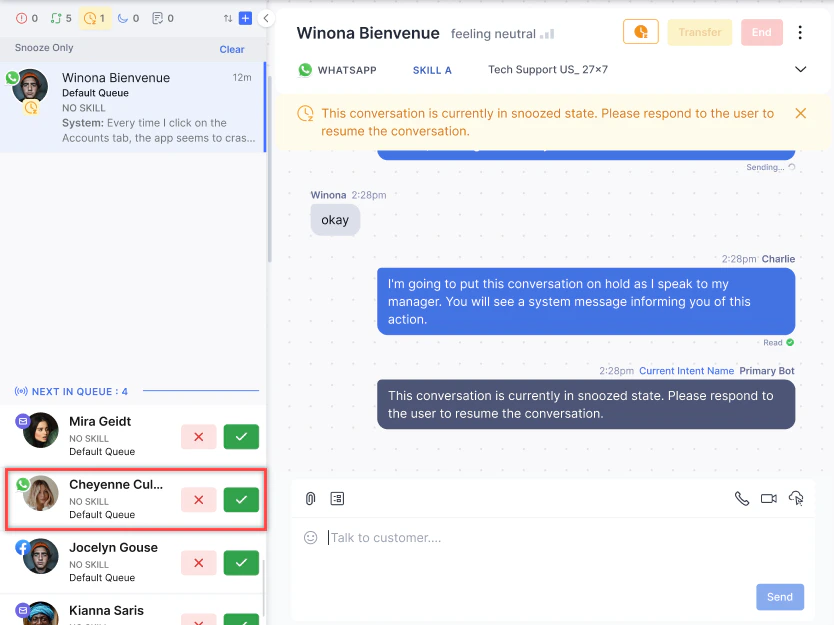 Accept Reject Button