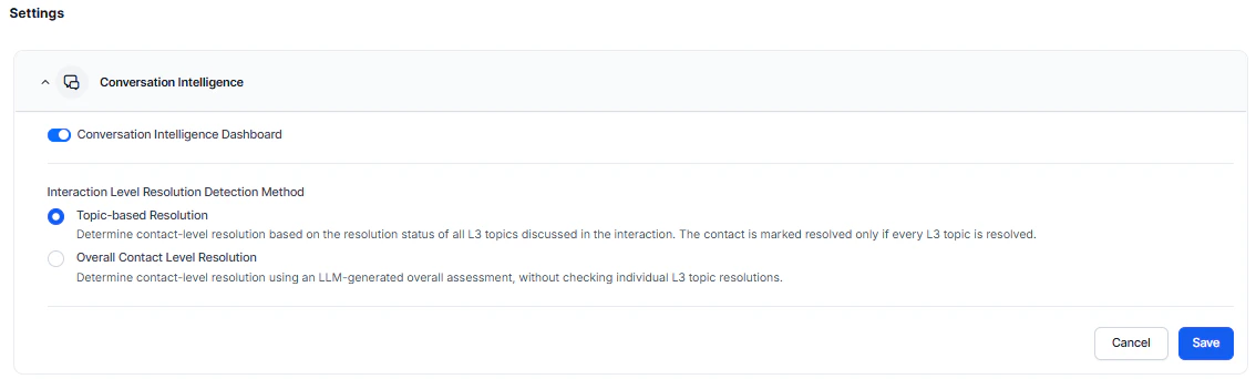Interaction Level Resolution Detection