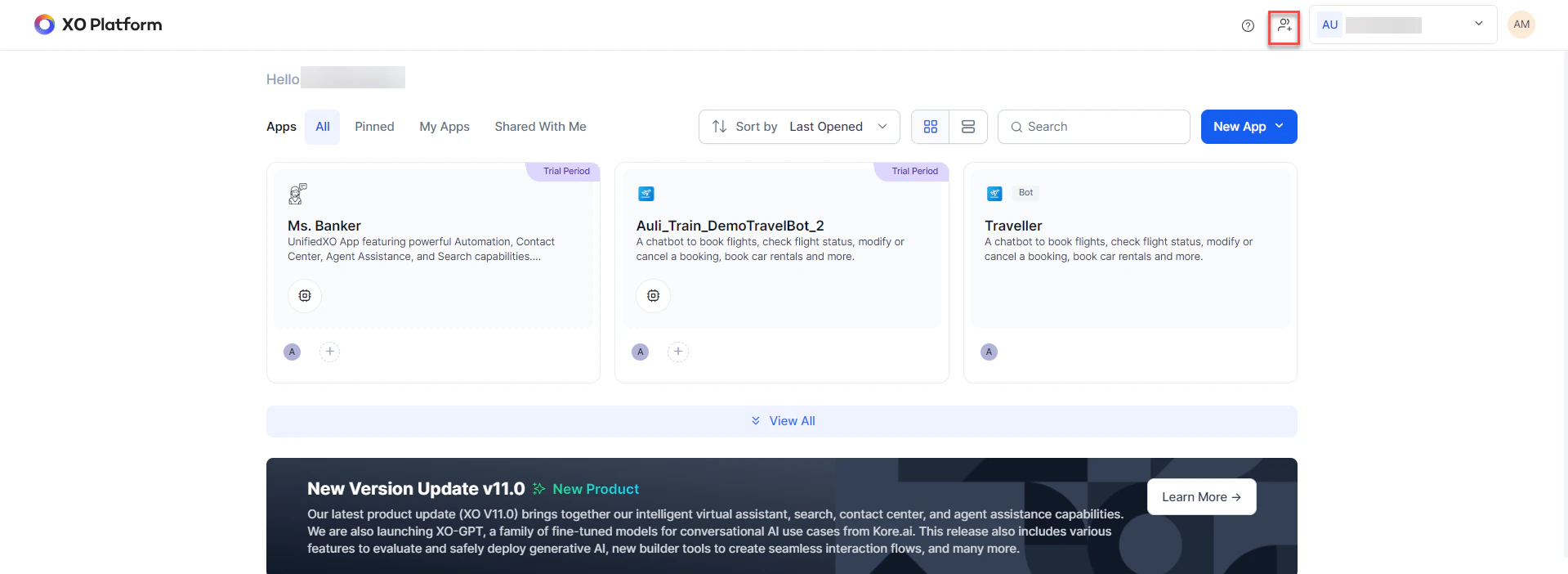 Invite User from Dashboard