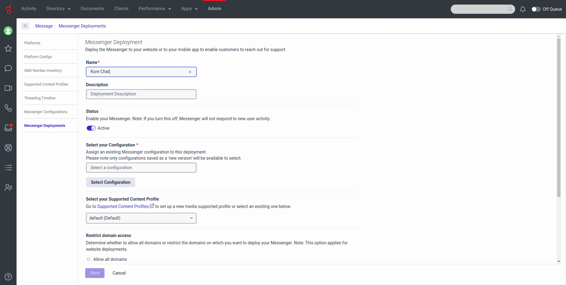 messenger-deployment-details