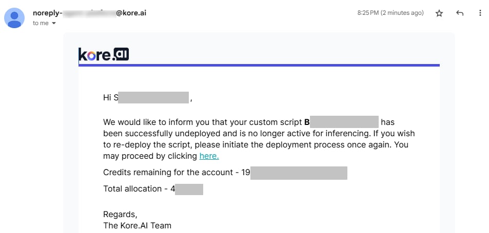 undeployed success