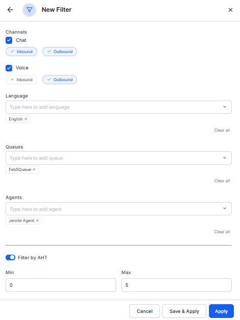 Topics Filter