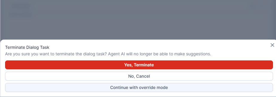 Terminate Dialog Task