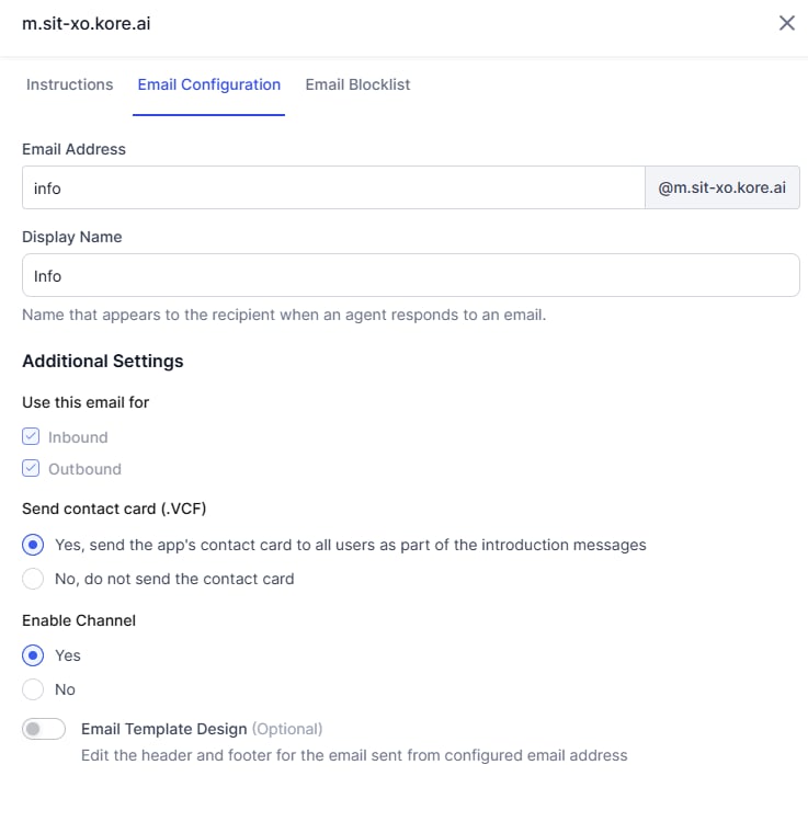Email Configuration