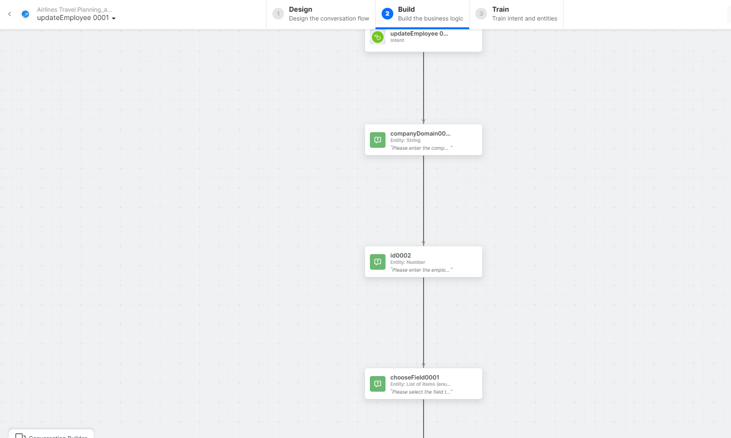 Update Employee dialog task