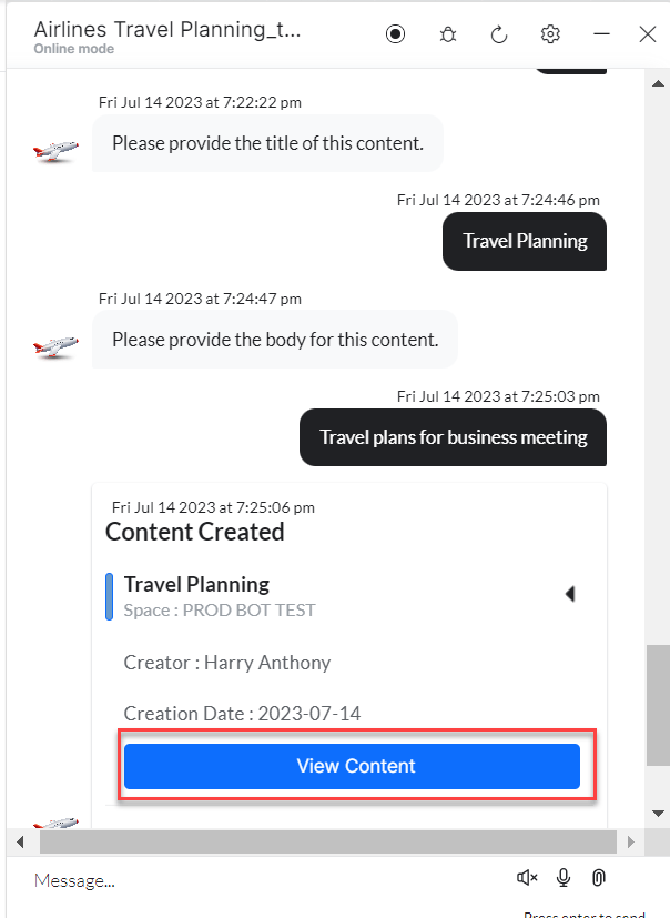 Content created