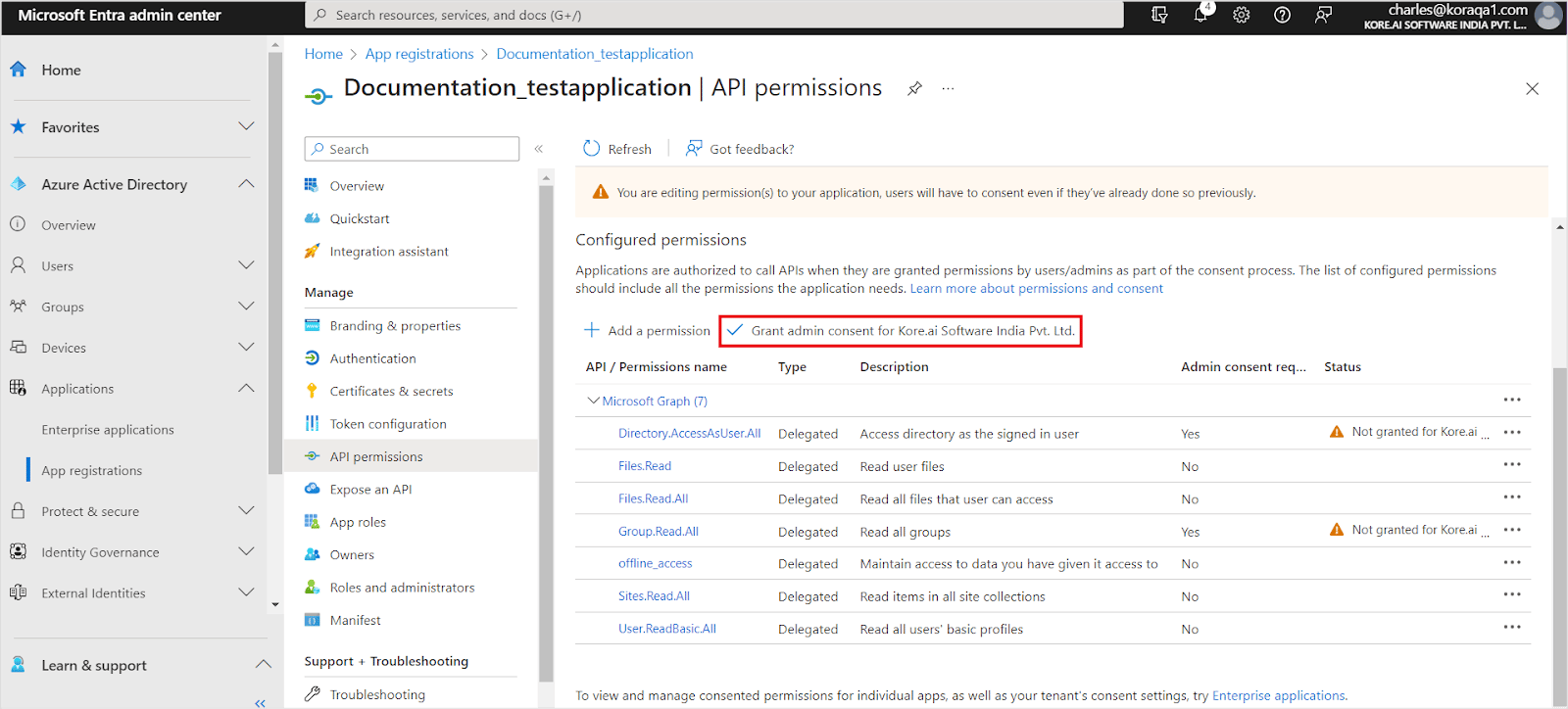 Grant Permissions
