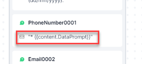 Entity node containing content variable