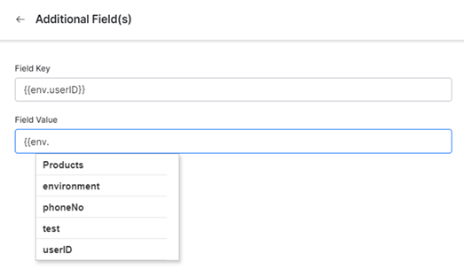 Field Key and Field Value