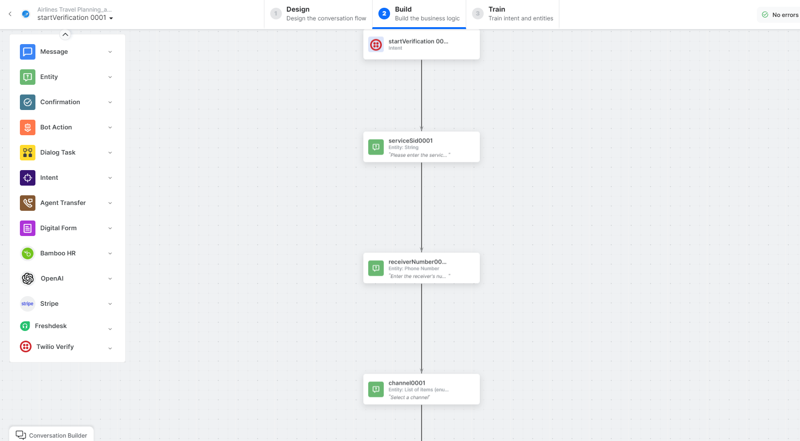 Start Verification dialog task is added