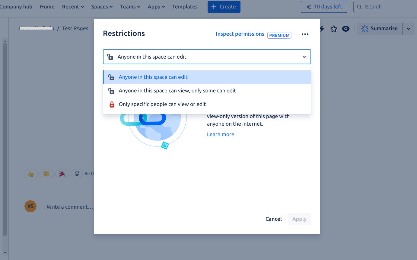 Page Restrictions