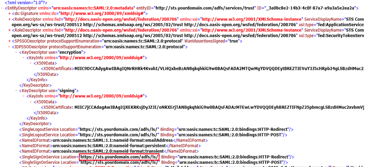 copy idp url