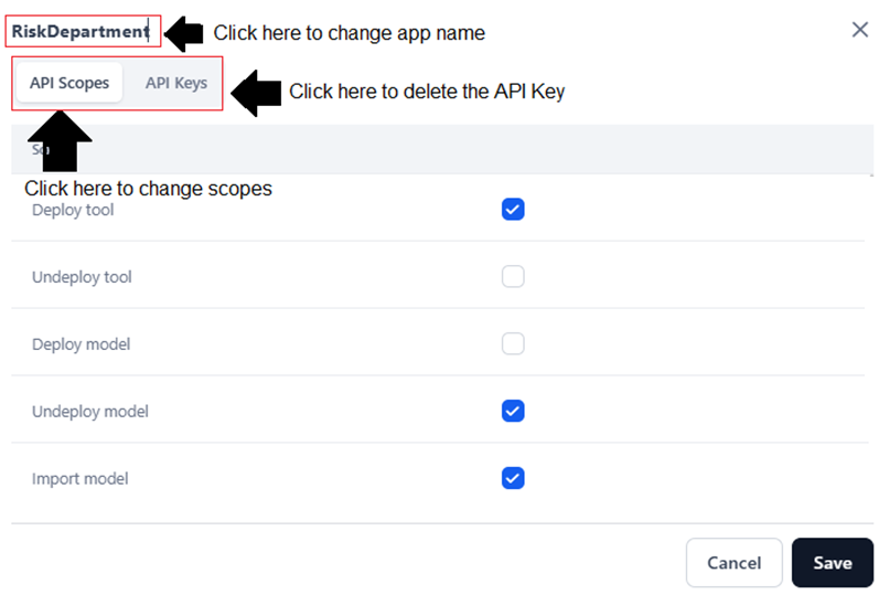 change api config