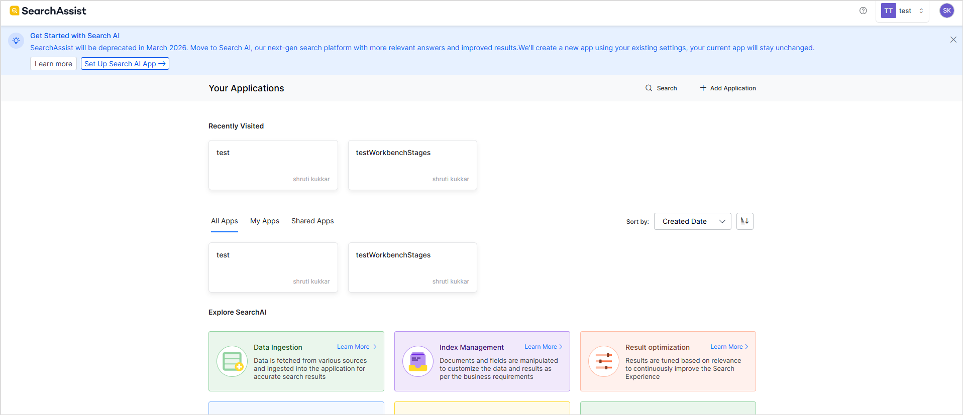 SearchAssist Home