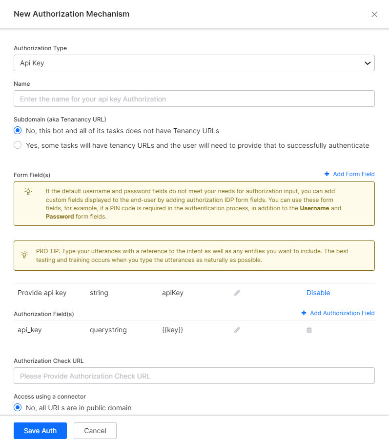 Save auth profile