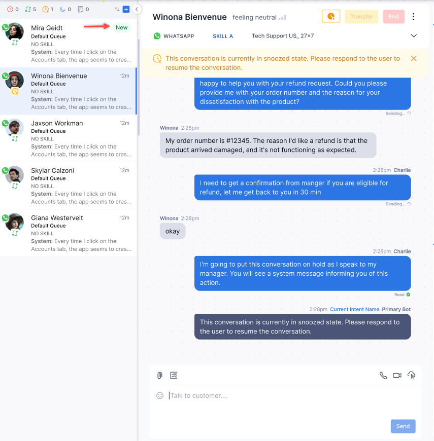 New Accepted Interaction