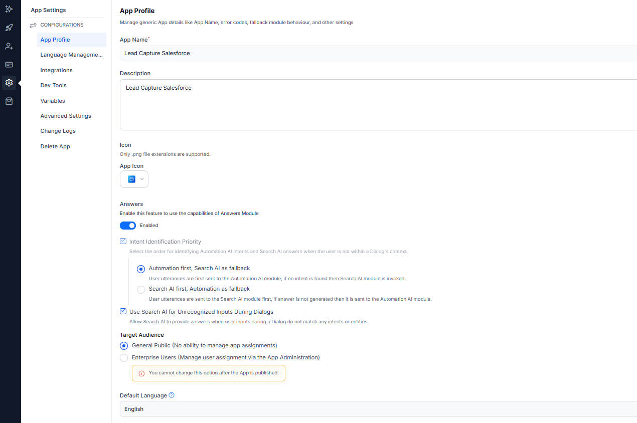 General Settings