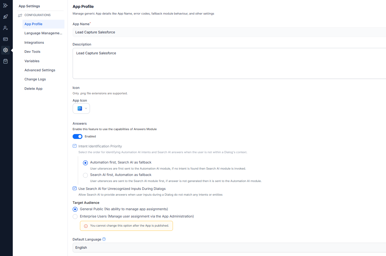 General Settings