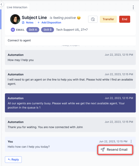 Resend Email