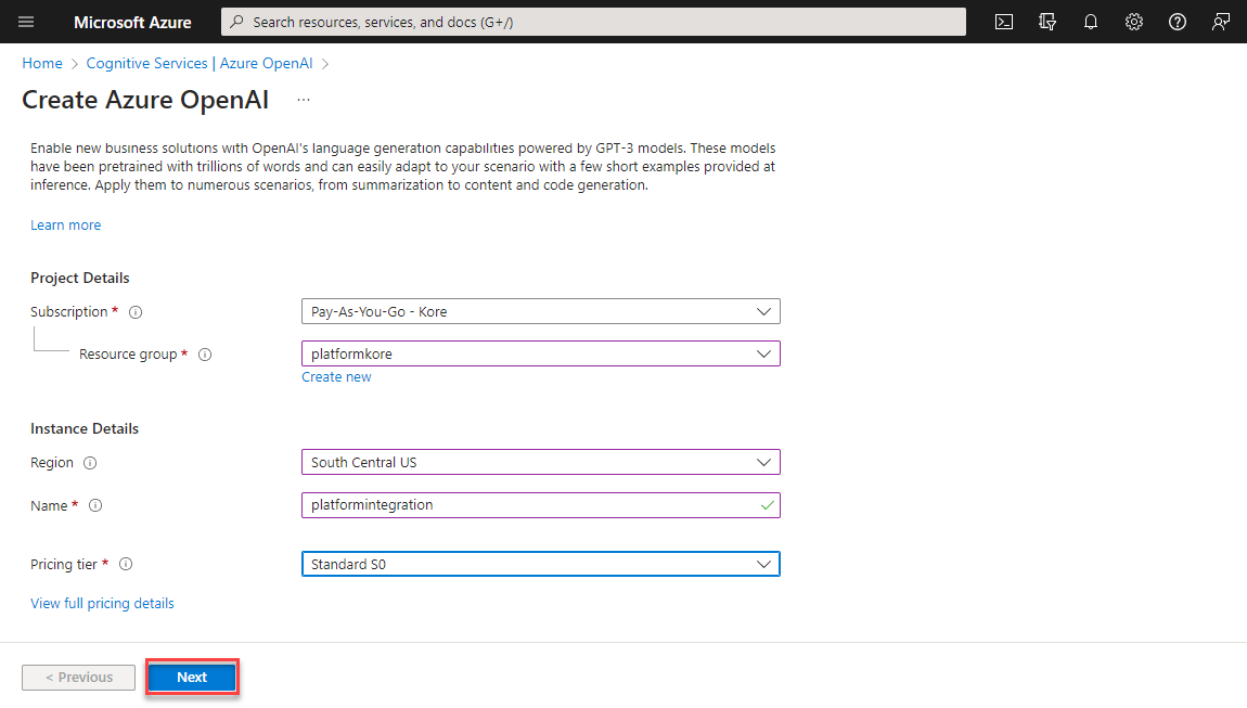 Create app