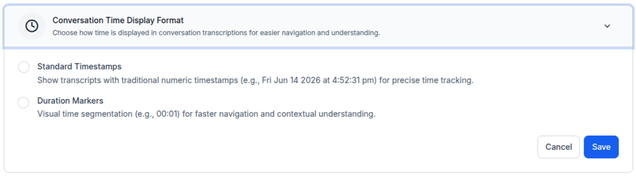 Configure Time Display Format