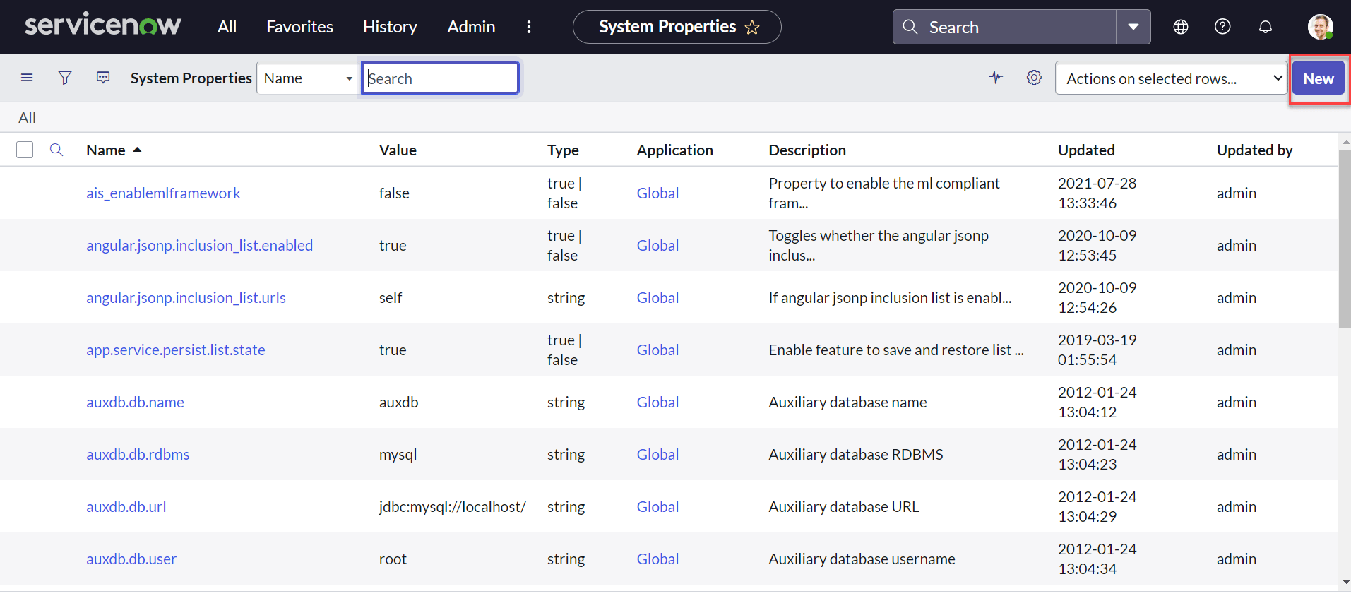 System Properties
