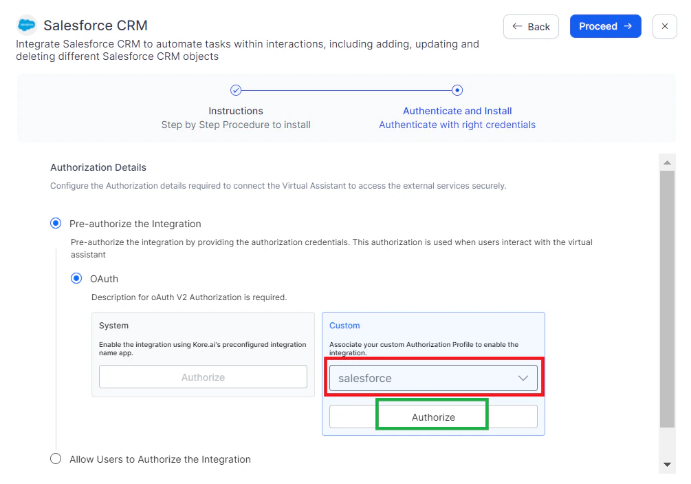Salesforce Authorize