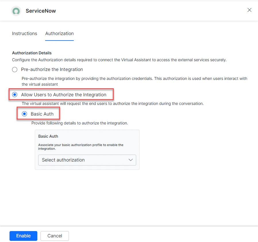 Auth mechanism -- Basic auth