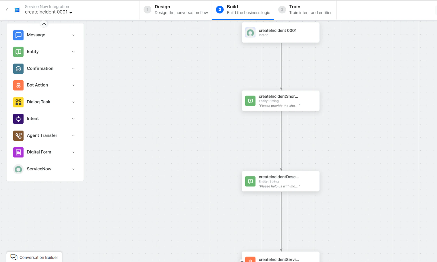 Create an Incident dialog task