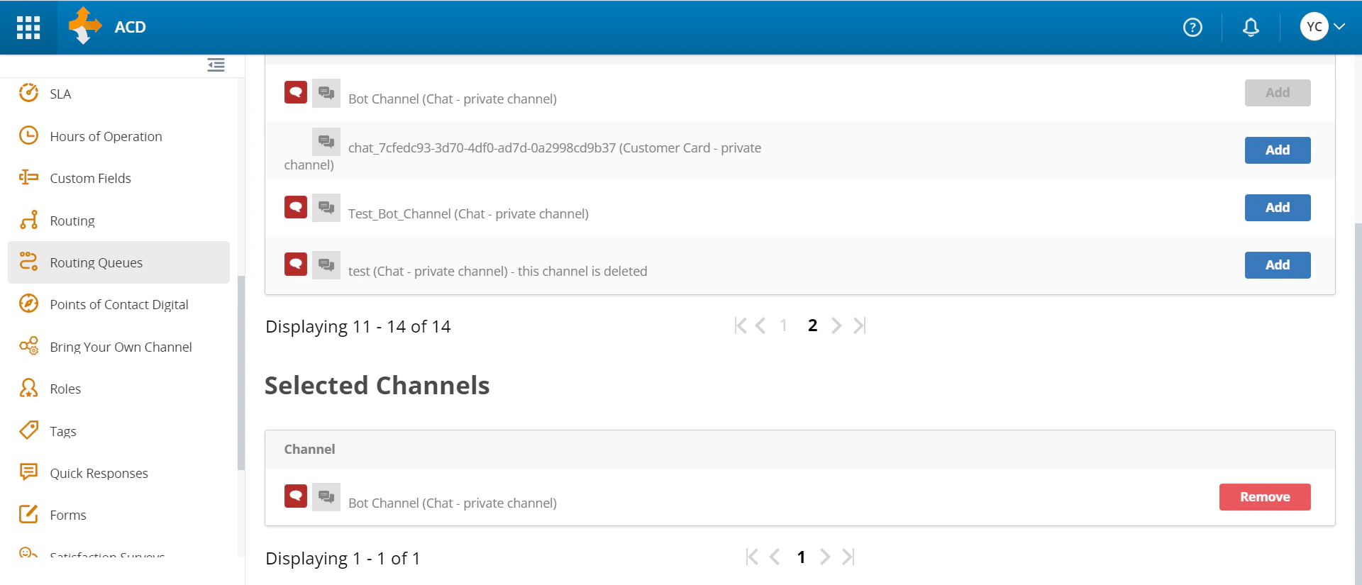 Add the created channel