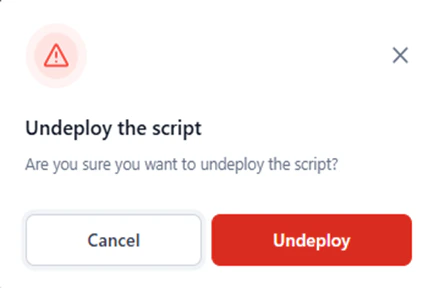 undeploy script confirm