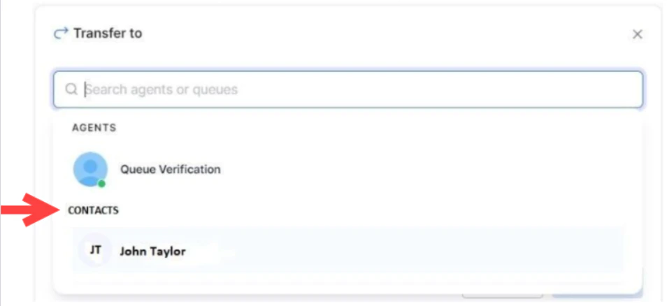Transfer to External Contact