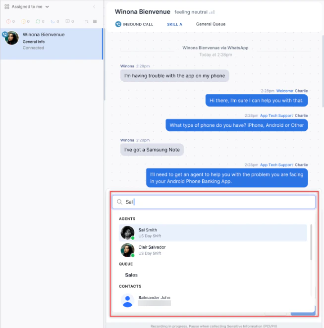 Agent Queue Transfer
