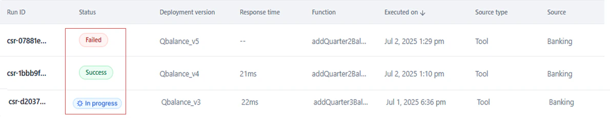 In progress deployments