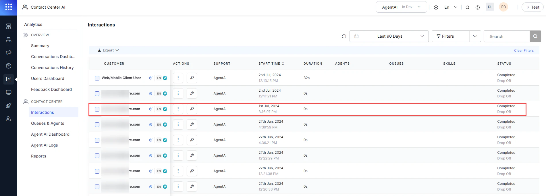 Interaction Log Details